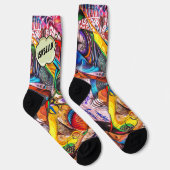 Stride in Style: Personalisierte Urban Graffiti-Cr Socken (Rechts)