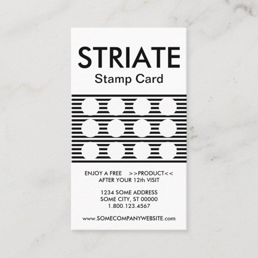 strierende Briefmarke Visitenkarte (Vorderseite)