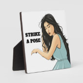 "STRIKE A POSE" ASIAN LADY FOTOPLATTE (Vorderseite)