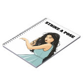 "STRIKE A POSE" ASIAN LADY NOTIZBLOCK (Linke Seite)