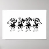 'Strike a Pose Dex' Flippy Ear Dex Art Print Poster (Vorne)