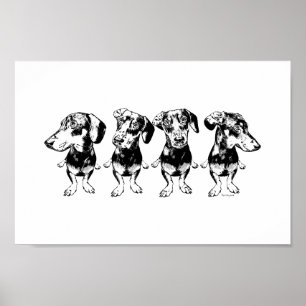 'Strike a Pose Dex' Flippy Ear Dex Art Print Poster