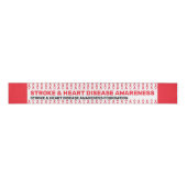 Strike and Heart Disease Awareness Pattern Ribbon Ripsband (Vorderseite)