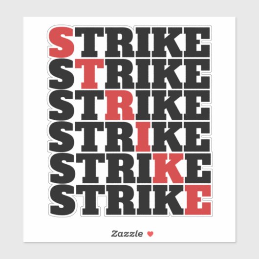STRIKE! AUFKLEBER (Blatt)