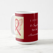 Strike Awareness Red Ribbon Angel Custom Tasse (Vorderseite Links)