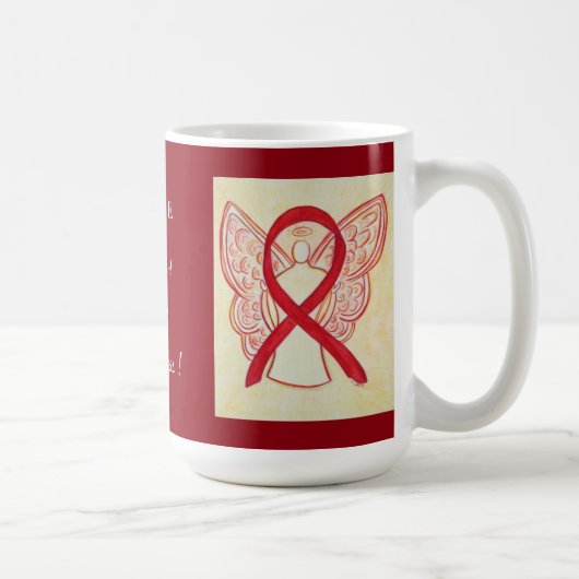 Strike Awareness Red Ribbon Angel Custom Tasse (Rechts)