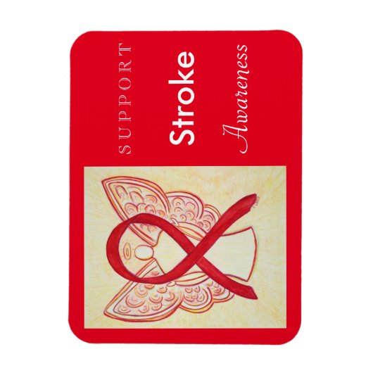 Strike Awareness Ribbon Angel Custom Magnet (Vertikal)