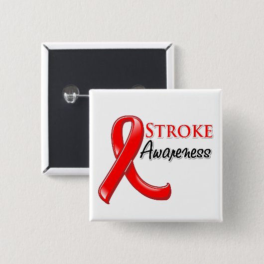 Strike Awareness Ribbon Button (Vorne & Hinten)