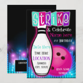 Strike Birthday card Einladung (Vorne/Hinten)