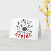Strike Bowling Karte (Gelbe Blume)