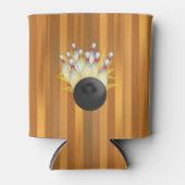 STRIKE! Bowlingball und Buttone Dosenkühler (Vorderseite)