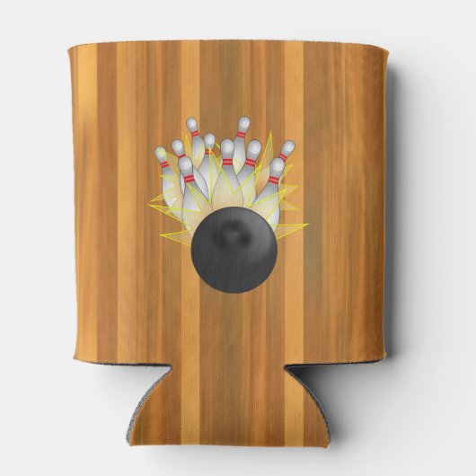 STRIKE! Bowlingball und Buttone Dosenkühler (Rückseite)