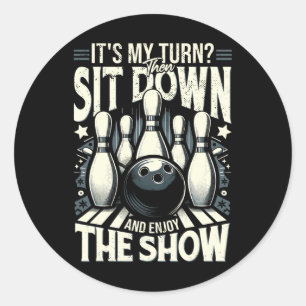 Strike Button Bowling Runder Aufkleber
