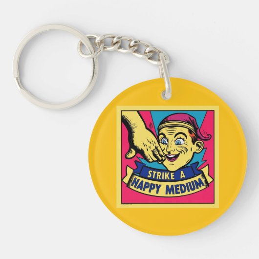 Strike ein glückliches Medium Schlüsselanhänger (Vorderseite)