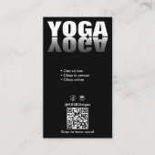 Strike eine Pose Trendy Yoga Teacher Business Card Treuekarte (Vorderseite)