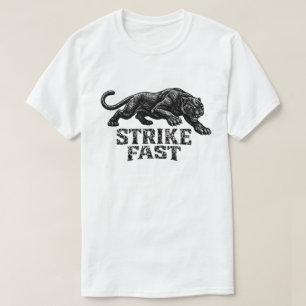 „Strike Fast“ Panther Grafik T-Shirt – Fierce