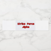 Strike Force Alpha Wasserflaschenetikett (Einzelnes Label)