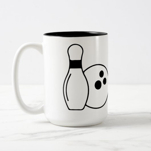 Strike Fuel Personalisiert Bowling Zweifarbige Tasse (Links)