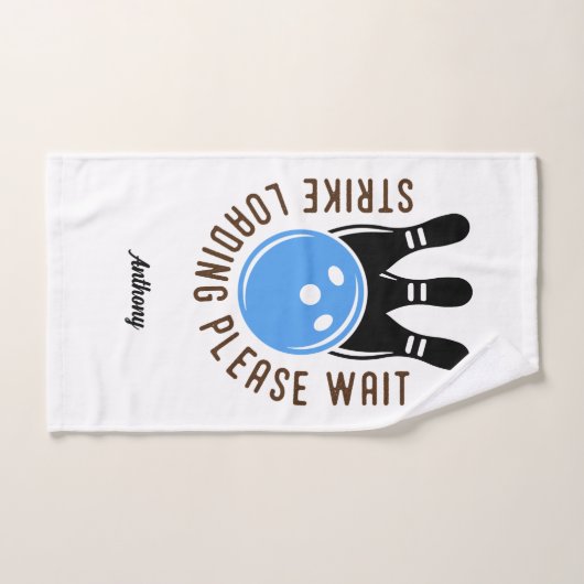 Strike Loading Bitte warten Funny Named Bowling Handtuch (Handtuch)