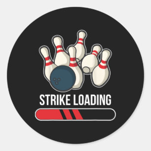 Strike Loading Bowling Runder Aufkleber