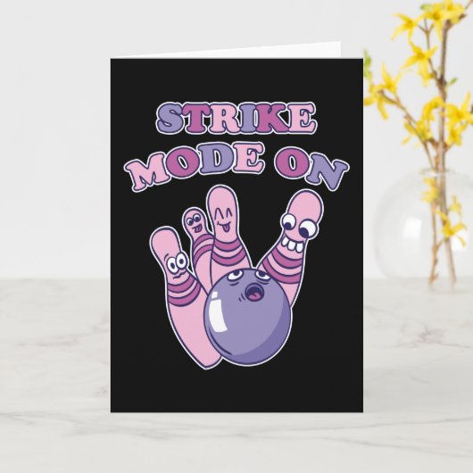 Strike Mode Bowling Player Bowling-Geschenk Karte (Gelbe Blume)