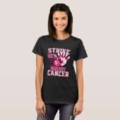 Strike Out Breast Cancer Awareness Bowling Pink T-Shirt (Vorne ganz)