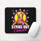 Strike Out Breast Cancer Warrior Softball Nk Ribbo Mousepad (Mit Mouse)