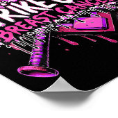 Strike Out Brustkrebs Baseball Softball Drip Ho Poster (Ecke)