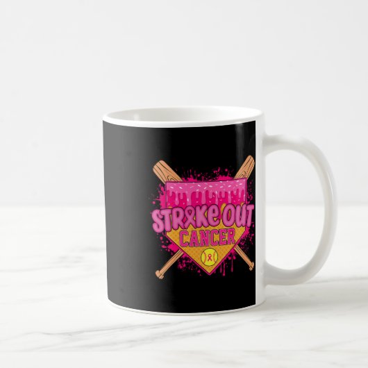 Strike Out Brustkrebs Krieger Softll Tropf Heim Kaffeetasse (Rechts)