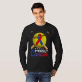Strike Out Pulmonary Fibrosis Awareness Red Blue R T-Shirt (Vorne ganz)