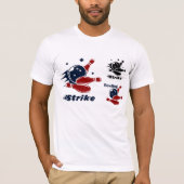 Strike Ten Button Bowling Mens T - Shirt (Vorderseite)