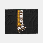 Strike Whisperer Bowling Funny Bowler League Team Fleecedecke (Vorderseite (Horizontal))