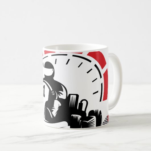 Strike with Style: The Ultimate karting Mug Kaffeetasse (VorderseiteRechts)