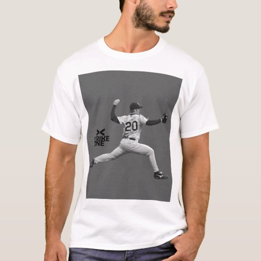 Strike Zone Baseball Pitcher Silhouette – Dynamisc T-Shirt (Vorderseite)
