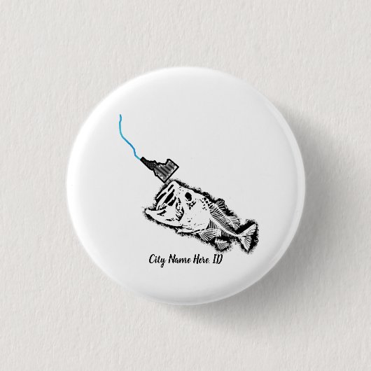 STRIKENDE PATRIOT ID - CUSTOM CITY NAME ONE BAD BA BUTTON (Vorderseite)