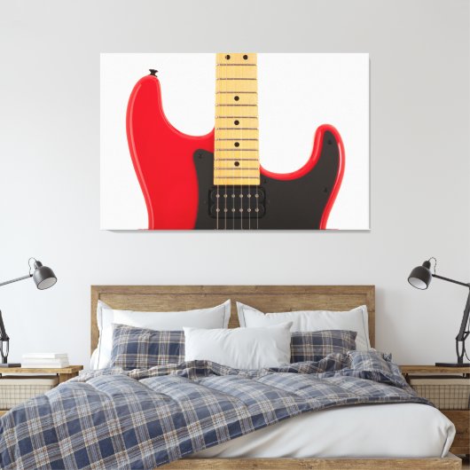 Strikende rote Gitarre - Leinwanddruck (Insitu (Schlafzimmer))
