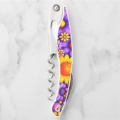 Strikendes florales Musterdesign Kellnermesser (Vorderseite)