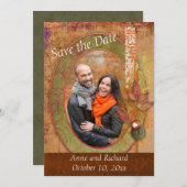 Strikendes Foto der Hochzeit im Herbst Save the Da Save The Date (Vorne/Hinten)