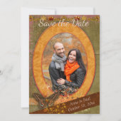 Strikendes Foto der Hochzeit im Herbst Save the Da Save The Date (Vorderseite)