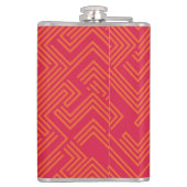 Strikendes modernes geometrisches Muster mit Namen Flachmann (Rückseite)