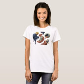 Strikendes Pink ABSTRACT ART Grafik T-Shirt (Vorne ganz)