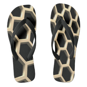 Strikendes Sechseckmuster-Design Badesandalen