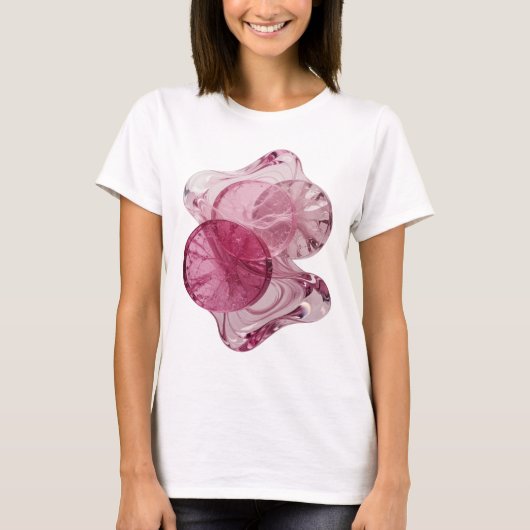Strikendes Silber ABSTRACTE KUNST Grafikdesign T-Shirt (Vorderseite)