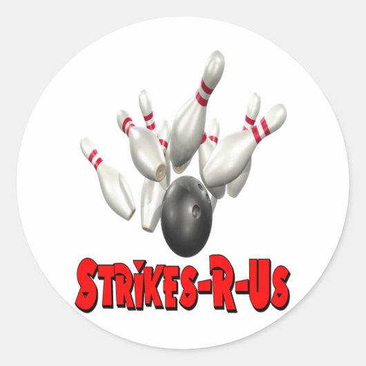 Strikes-R-Us Runder Aufkleber (Vorderseite)