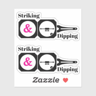 Striking and Dipping- Geologist's Transit Compass Aufkleber