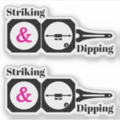 Striking and Dipping- Geologist's Transit Compass Aufkleber (Vorderseite)