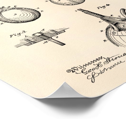 Striking Bag 1891 Patentart - Alter Peper Poster (Ecke)