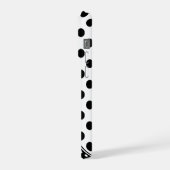 Striking Black And White Style, Custom Monogram iPhone Hülle (Linke Seite)