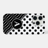 Striking Black And White Style, Custom Monogram iPhone Hülle (Rückseite (Horizontal))