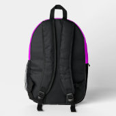 Striking Black Pink Herzen Bedruckter Rucksack (Rückseite)